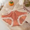 Ropa interior de encaje para mujer, de verano, fina, de seda morera, con entrepierna baja, antibacteriana, de cintura media, estilo Pure Desire, sexy, sin dejar marcas.