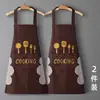 Pañuelo de Cocina al por Mayor para Cocinar Hogar Estilo Coreano Delantal Impermeable y a Prueba de Aceite Adultos Hombres y Mujeres Pareja Personalizada 2022