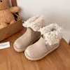 Botas de nieve nuevas de invierno 2026 para mujer transfronterizas, forradas de felpa de invierno, engrosadas, cálidas, antideslizantes, de suela gruesa, de caña corta, zapatos de algodón de exportación