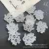 Nuevo Estilo Chino DIY Colgante de Jade Jade de Seda Dorada Natural Jade Blanco Colgante Doble Felicidad