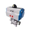 Válvula de Bola Neumática Soldada de Tres Piezas de Acero Inoxidable 304 Q661F-16P Válvula de Cierre para Vapor a Alta Temperatura Dn8 Dn100