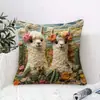 Funda de Almohada de Perro de Alpaca Más Vendida Transfronteriza, Linda Funda de Cojín Decorativa para Dormitorio de Gato, Hogar, Sofá