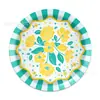 Bp027 Plato de Papel con Flores de Colores Vajilla para Fiesta Festiva para 8 Personas Decoración Pequeña de Flores Silvestres Plato de Papel Desechable