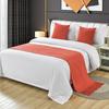Borde de Cama Defensa Tela Sucia Moderno Simple Lujo Ligero Hogar Hotel Bandera de Cama Toalla de Pie de Cama Color Sólido Ropa de Cama Cubierta de Cama