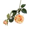 Haste Única com 2 Cabeças de Rosas Ophelia Artificiais, Flores Artificiais para Decoração de Casa, Fotografia, Arranjos Florais de Casamento e Flores Decorativas