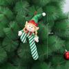 Artesanías Navideñas Bai Yang en stock Venta al por mayor Tela Duende Colgante Pequeño Muñeco de Árbol de Navidad Colgante de Árbol Soporte para Cortina de Árbol