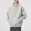 Outono e Inverno Novo Preto Look Emagrecedor Blusão Soltinho Textura Clássica Top Esportivo Pulôver com Capuz Feminino Mesmo Estilo para Homens e Mulheres