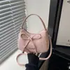 Moda Estelar Tendencia Luna Creciente 2026 Nuevo Lazo Estilo Coreano Tendencia Chic Bolso de Hombro Cruzado Único para Mujer