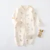 Ropa de Bebé para Primavera y Otoño Clase A Manga Larga Ropa Interior Pijamas Body para Recién Nacido Mono sin Costuras de Algodón Puro