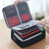 Bolsa de Armazenamento de Documentos com Cadeado de Senha em Tecido Oxford para Casa e Viagem, Caixa de Armazenamento para Documentos Importantes, Arquivos, Materiais, Provas de Exame e Certificados