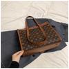 Bolsa Tote de Alta Gama para Mujer Otoño e Invierno 2026 Nueva Bolso de Hombro Retro para Viajar Gran Capacidad Bolso de Mano de Cuadros