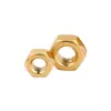 Tuercas hexagonales de latón gruesas y finas M2-M5 Material de cobre puro Ensamblaje mecánico Equipos de fluidos Punto fijo Antiaflojamiento