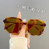 Nuevas gafas de sol estilo garra de tortuga con montura grande para uñas de arroz, famosas en internet, para fotografía callejera, moda, versátiles, para hombres y mujeres, protección UV