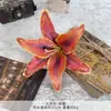 Cabeça de Flor de Lírio Grande DIY Flor Artificial Feita à Mão Acessório de Cabelo Vintage Grampo de Cabelo Decoração de Roupa Acessório de Corsage Adereço para Fotografia