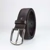 Cinto de Couro Versátil para Homens de Meia-idade e Jovens, Resistente ao Desgaste, Durável, com Fivela, para Moda Business