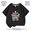 Roupas de Anime Desenho Animado Camisetas de Manga Curta para Meninos Verão 2024 Novo Estilo Algodão de Meia Manga para Bebês Roupas de Verão para Crianças Meninas Modernas