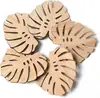 Tortuga Corte Láser Bambú y Madera Posavasos Banquetes Cafetería Taza Bebida Fría Junta Vaso de Vino Astilla de Madera Hoja
