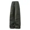 Pantalones de trabajo de talla grande modernos estilo americano para hombre, adecuados para primavera y otoño, casuales, de corte holgado, pierna recta, versátiles y de pierna ancha, largos, para looks casuales y deportivos