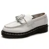 Mocasines con Borlas Audemars Piguet para Mujer, Zapatos de Cuero de Caña Baja de Cuero Genuino, Zapatos Casuales de Moda Estilo Británico para Estudiantes con Punta Redonda