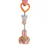 Chaveiro de Coelho com Cabeça de Desenho Animado e Glitter Pingente Exquisito para Meninas Pingente com Contas Acessórios para Carro Pingente de Alta Qualidade