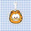 Etiqueta de bagagem de gato Garfield, pingente de mochila, corrente para pendurar, decoração, mercadoria de fã e acessórios