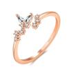 Design de nicho requintado e elegante super bonito quebrado diamante borboleta anel comércio exterior All-match pequenas joias de presente fresco para namoradas