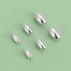 Plata de Ley S925 Cuentas Lisas de Oliva, Cuentas de Arroz, Cuentas Sueltas, Cuentas Espaciadoras, Accesorios Pequeños de Plata de Ley, Pulsera de Cuentas Hecha a Mano para Bricolaje, Se Vende por Gramo