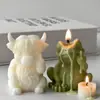 Molde para Vela Aromática de Vaca de las Tierras Altas Transfronteriza, Animal Estéreo DIY, Decoración de Vela Hecha a Mano con Yeso, Herramienta de Lijado