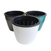 Maceta de doble capa, Maceta de absorción automática de agua, Maceta autoabsorbente perezosa con imitación de metal, Maceta de doble capa para potos y plantas verdes