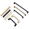Directo de fábrica moderno simple elegante negro oro Tuhao palabra armario gabinete cajón mueble aleación de aluminio sólido manija