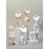 Accesorios de Modelo de Ropa Interior Hombres Mujeres Conjunto Sujetador Panties Molde Cuerpo Falso Medio Cuerpo Soporte de Exhibición en Ventana Cuerpo Completo