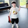 Conjunto de Verano para Niños 2026 Nuevo Estilo Conjunto Casual de Dos Piezas de Manga Corta para Niños Ropa Moderna Estilo Coreano de Verano para Bebé