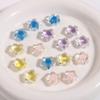Parche de grasa de estrella de cinco puntas tridimensional transparente de color gelatina con hielo, accesorios para bricolaje, tocado, horquilla, funda para teléfono móvil, material al por mayor