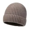 Gorro de tricô espesso com forro de fleece para homens e mulheres, chapéu de lã quente e à prova de vento para o inverno, adequado para cabeças grandes, chapéu para clima frio para ciclismo ao ar livre, chapéu de idoso