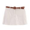 Verano Estilo Europeo y Americano Moda Mujer Casual Slim Cinturón de Cintura Alta Falda de Rayas Pantalones Falda Corta Ajustada a la Cadera 1478223