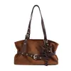 Yuezhi 2026 outono inicial nova moda bolsa de ombro retrô, estilo garota popular versátil para o dia a dia bolsa de ombro tote