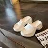 Sandalias de Plataforma Eva de Color Uva de Moda para Mujer, Chanclas de Playa Versátiles de Suela Suave para Uso al Aire Libre en Verano