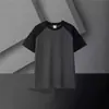 Nova Camiseta Tendência Verão Retrô Estilo Americano Marca Patchwork Color-Blocking Manga Curta Raglan Meia-Manga Masculina 2025