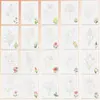 128 Diseños Florales Lineales Dibujados a Mano Bocetos Simples para Principiantes sin Experiencia Previa, Colección de Pegatinas, Materiales de Alta Definición para Bricolaje