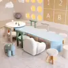 Mesas e Cadeiras Infantis de Jardim de Infância em Madeira Maciça Conjunto Criativo Loja de Educação Infantil Casa Modelo Exibição Mesas e Cadeiras de Brinquedo para Entretenimento