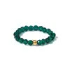 Anillo de Piedra Natural Facetada de 3 mm con Cuerda Elástica para Mujer, Venta Caliente Transfronteriza Europea y Americana, Tubo de Cuentas, Simple y Versátil, Playa