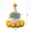 Sombrero de Cumpleaños para Niños y Adultos Punto Láser Reflectante Gorra Puntiaguda de Bola Gorra Puntiaguda de Fiesta Gorra de Corona Gorra de Bola Mao
