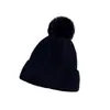 Novo gorro de lã tricotado de inverno para mulheres, estilo coreano, forrado com fleece, espesso, quente, emagrecimento facial, versátil, com pompom e proteção para as orelhas