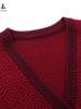 Nuevo Chaleco de Lana Grueso de Doble Capa para Parejas, Unisex, con Bolsillos, Cuello en V, Sin Mangas, Prendas de Punto Holgadas para Exteriores