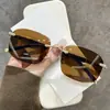 Novos Óculos de Sol da Moda Sem Aro Cortados na Borda Fabricante Atacado Armação Quadrada de Alta Qualidade Anti-UV Óculos de Sol para Dirigir