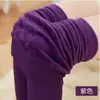 Leggings grossos com forro de fleece para outono e inverno, atacado feminino, versão coreana, cintura alta, plus size, veludo pérola, calças quentes para os pés
