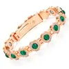 Pulseira Magnética Redonda Popular com Pedras Inteiras Transfronteiriça Moda Europeia e Americana Fecho de Linha Única Pulseira Magnética Antiestática para Mulheres em Estoque