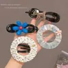 Pinza de pelo elegante para mujer, pinza de torsión de alta gama para la parte posterior de la cabeza, pasador floral, accesorio para el cabello, pinza de pico de pato