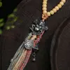 Pássaro Grande Fênix Estilo Xizang Original Tecido à Mão com Bodhi para Proteção e Paz, Pingente Estilo Étnico, Atacado