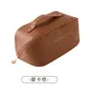 Bolso de Maquillaje Nuevo de Moda con Doble Cremallera de PU, Neceser Portátil, Bolsa de Almacenamiento de Cosméticos de Viaje